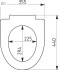 Capac vas WC metal fix.(SPM-6), 365х445мм
