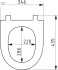 Capac vas WC metal fix.(SPM-12), 346х442мм