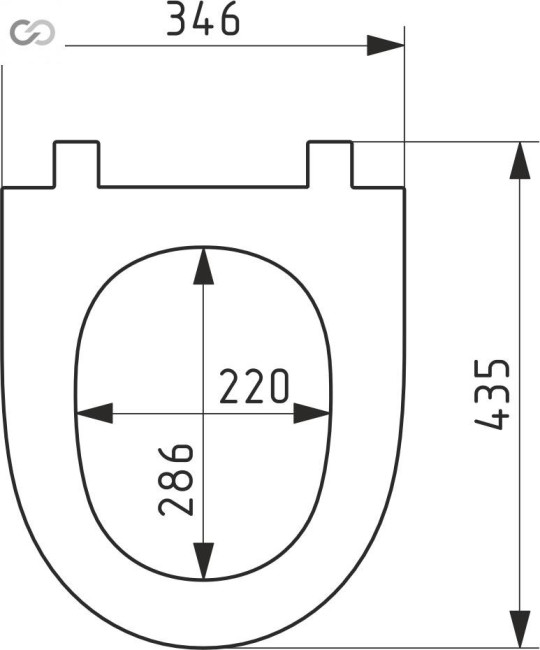 Capac vas WC microlift (SPD-12), 346х442мм