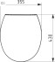Capac vas WC metal fix.(SPM-8), 358х430мм