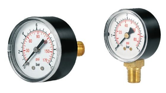 PRESSURE GAUGE 6 BAR RAD. CONN.