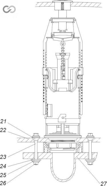 Set armatura rezervor WC(ABk2-12) de jos Soloplast