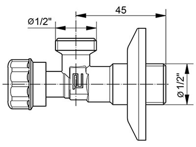 Robinet sub lavuar 1/2x1/2 Box (611012P)
